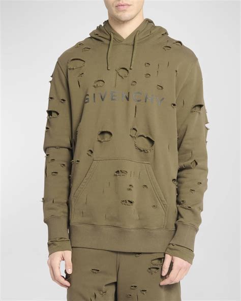 givenchy sweatshirt cheap men|givenchy men's destroyed hoodie.